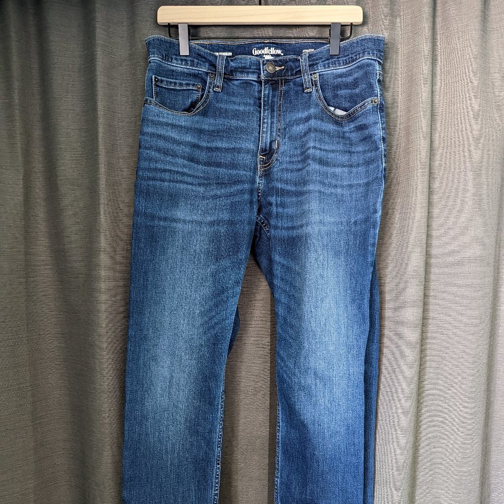 Men's Goodfellow & Co Size 33x32 Dark Wash Athletic Fit Jeans
